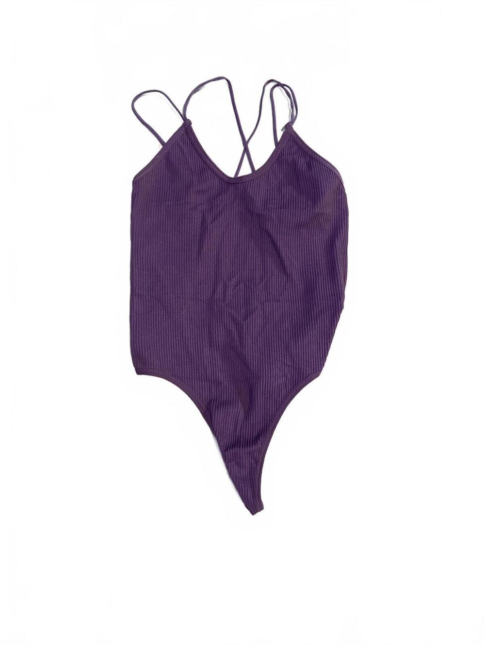 BDG purple strappy bodysuit